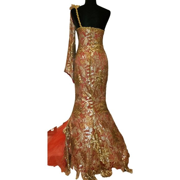 Luxury Couture Designer Party Prom Wedding Evening Cocktail Runway Gown Dress NW - Picture 3 of 16